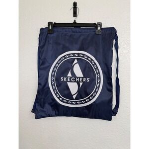 Skechers‎ Navy Blue Drawstring Backpack Bag Gym Sport Travel